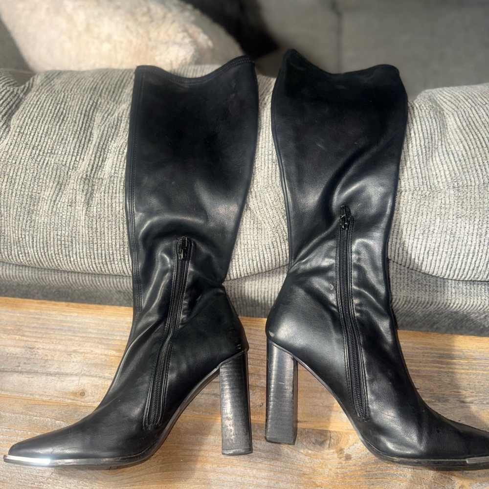 Steve Madden Black Heeled Boots